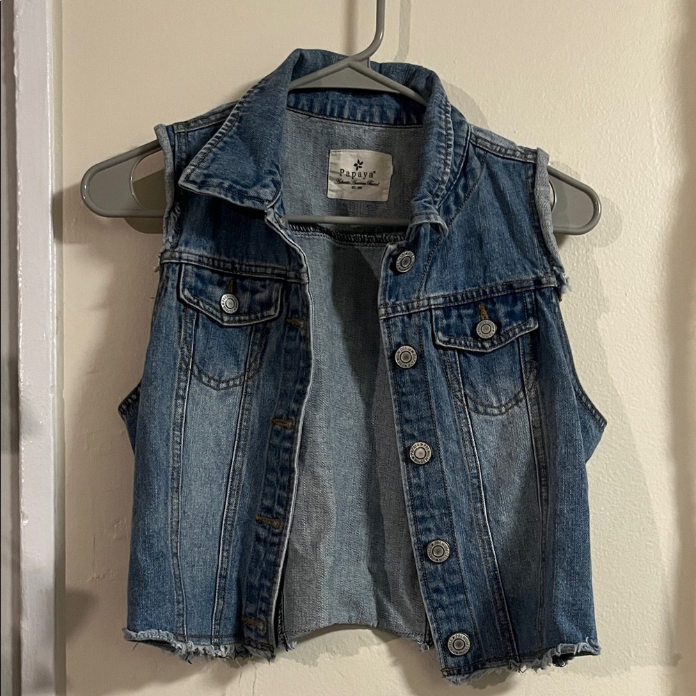 Papaya Blue Denim Vest